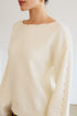 CROCHET SLEEVE DETAIL SWEATER